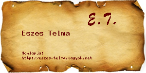 Eszes Telma névjegykártya